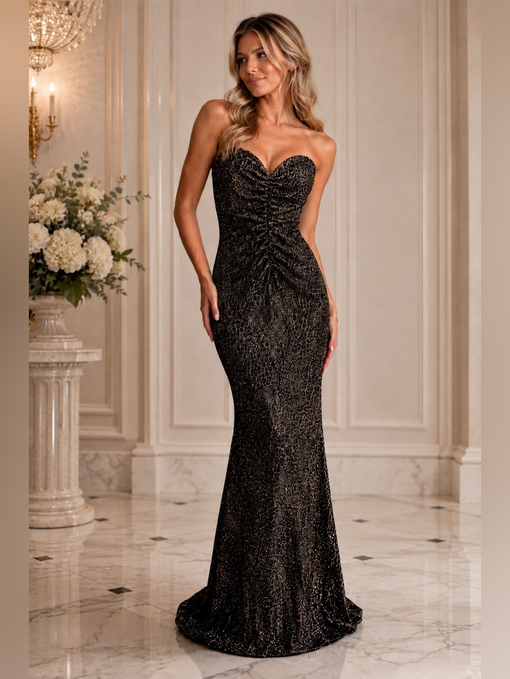 Jessica McClintock Strapless Ruched Gown - Size 3